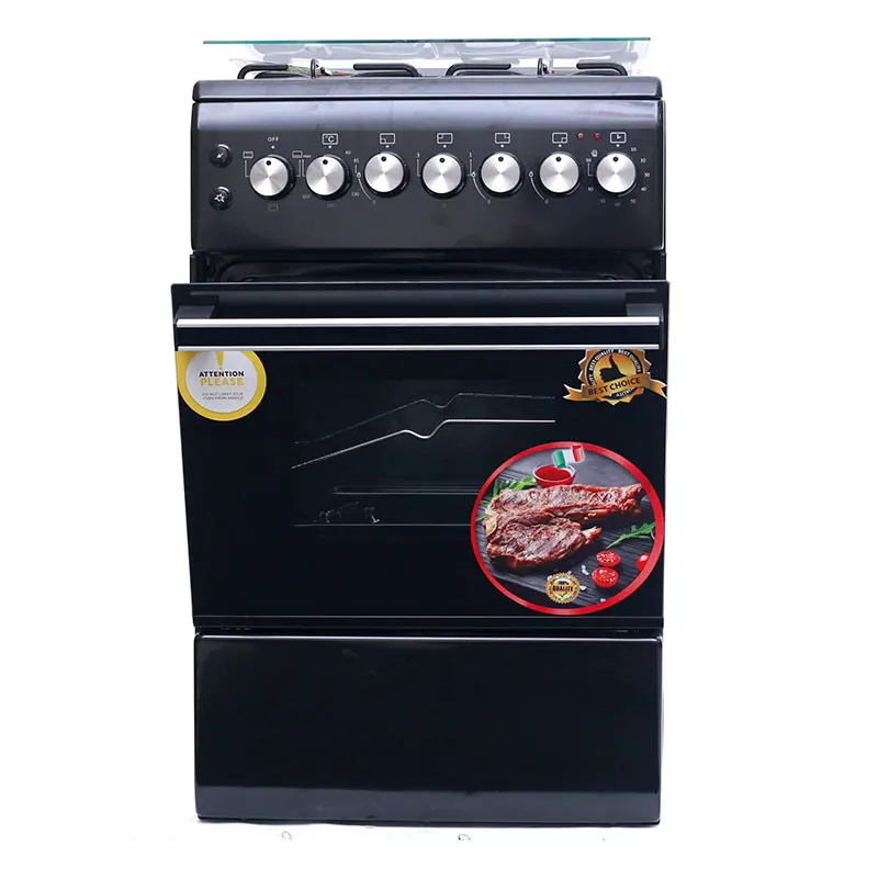 Blueflame 5060cm 3 Gas Burners +1 Hot Plate Cooker NL6031E - Black
