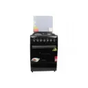 BlueFlame cooker S6031EFRP - B 60x60cm, 3 gas burners and 1electric hot plate with electric oven Black in color