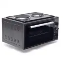 Blueflame 35 Liters Electric Mini Oven With Two Hot Plates / Hobs - Inox
