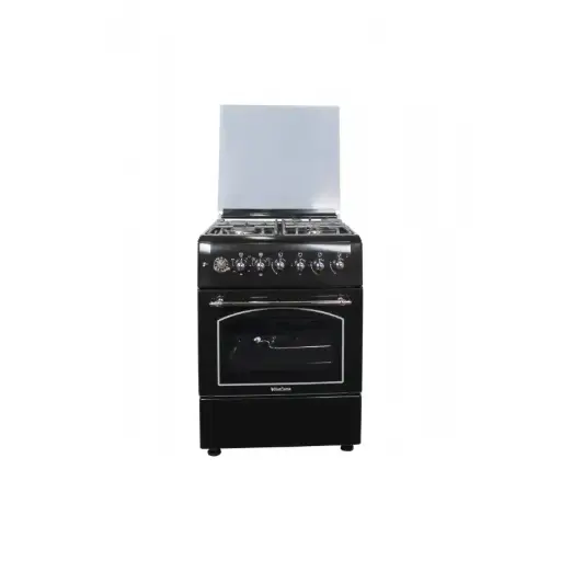 Blueflame rustic cooker T6031ERF - B 60 X 60 cm 3 gas and 1 hot plate black in color